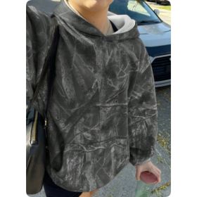 Hoodie Hot Sale Long Sleeve Jungle Maple Leaf Branches (Option: Grey-M)